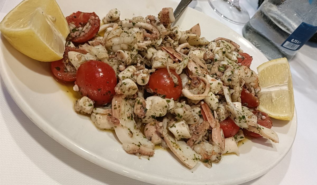 Levanto en Ligurie salade de poulpe